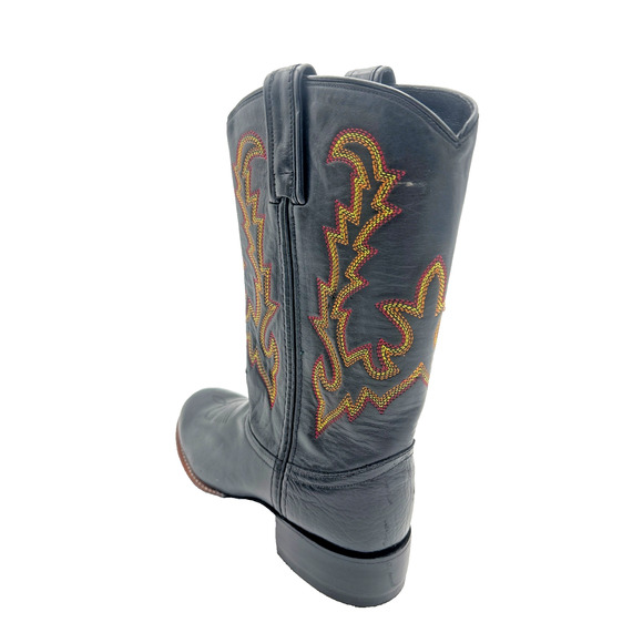 Double H Women’s 6M Cowboy Boots Black Leather Western Square Toe Size New w/tag main image 4